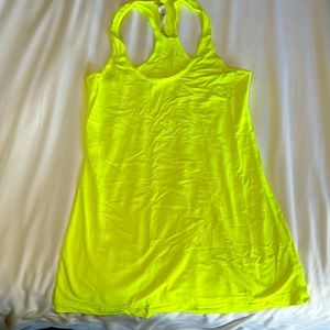 Lululemon workout tank fluorescent green